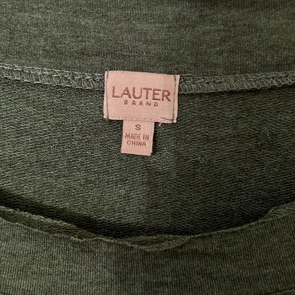Lauter Brand embellished shirt S green hi lo - Picture 2 of 4